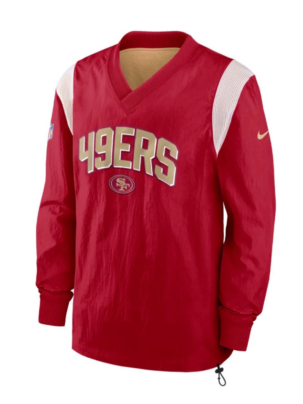 NIKE 49ers SF Sideline Athletic Stack Pullover Windshirt Windbreaker L On-field
